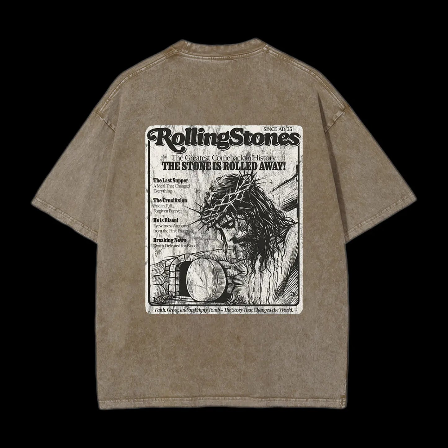 Rolling Stones Resurrection Christian Washed T-Shirt