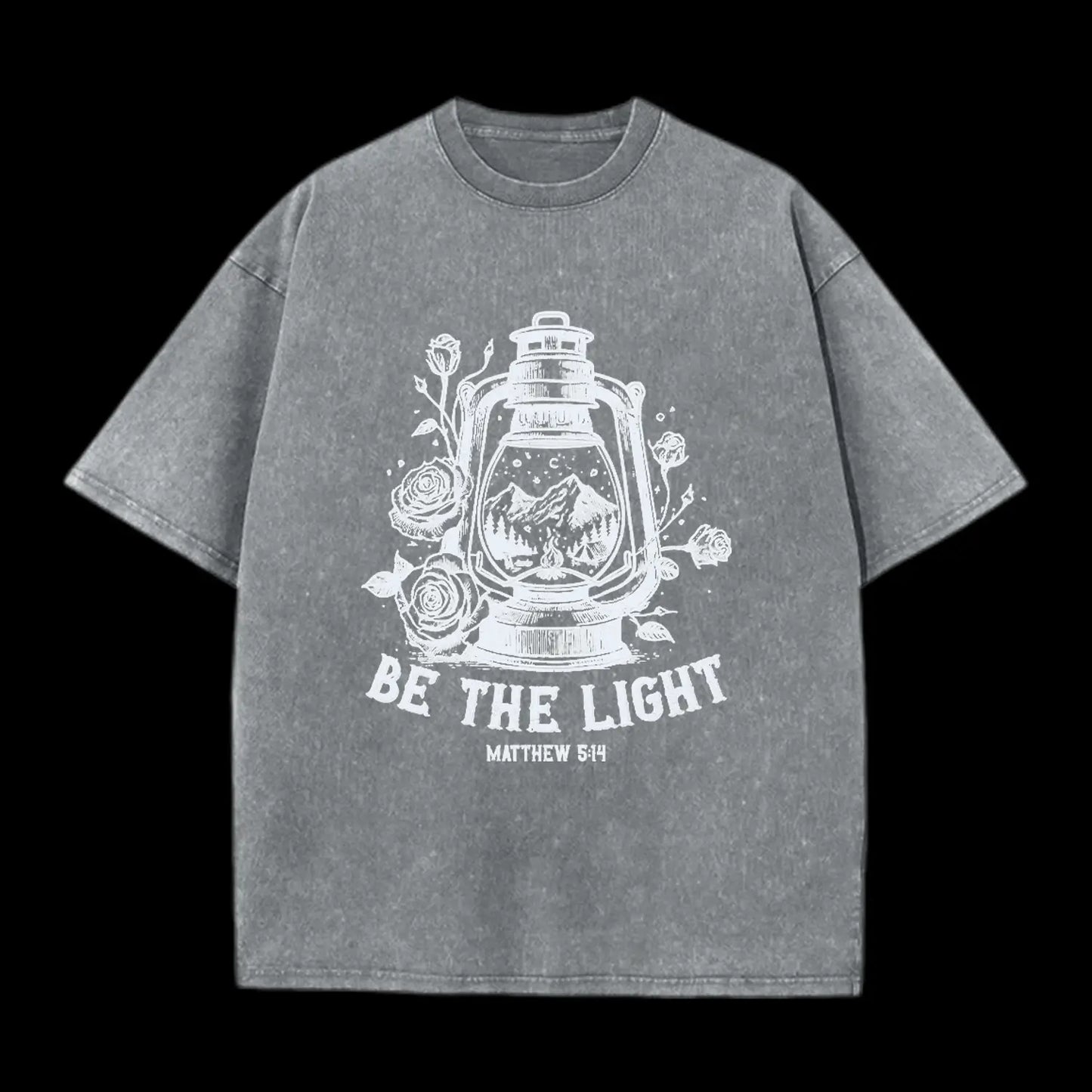 Be The Light Christian Washed T-Shirt