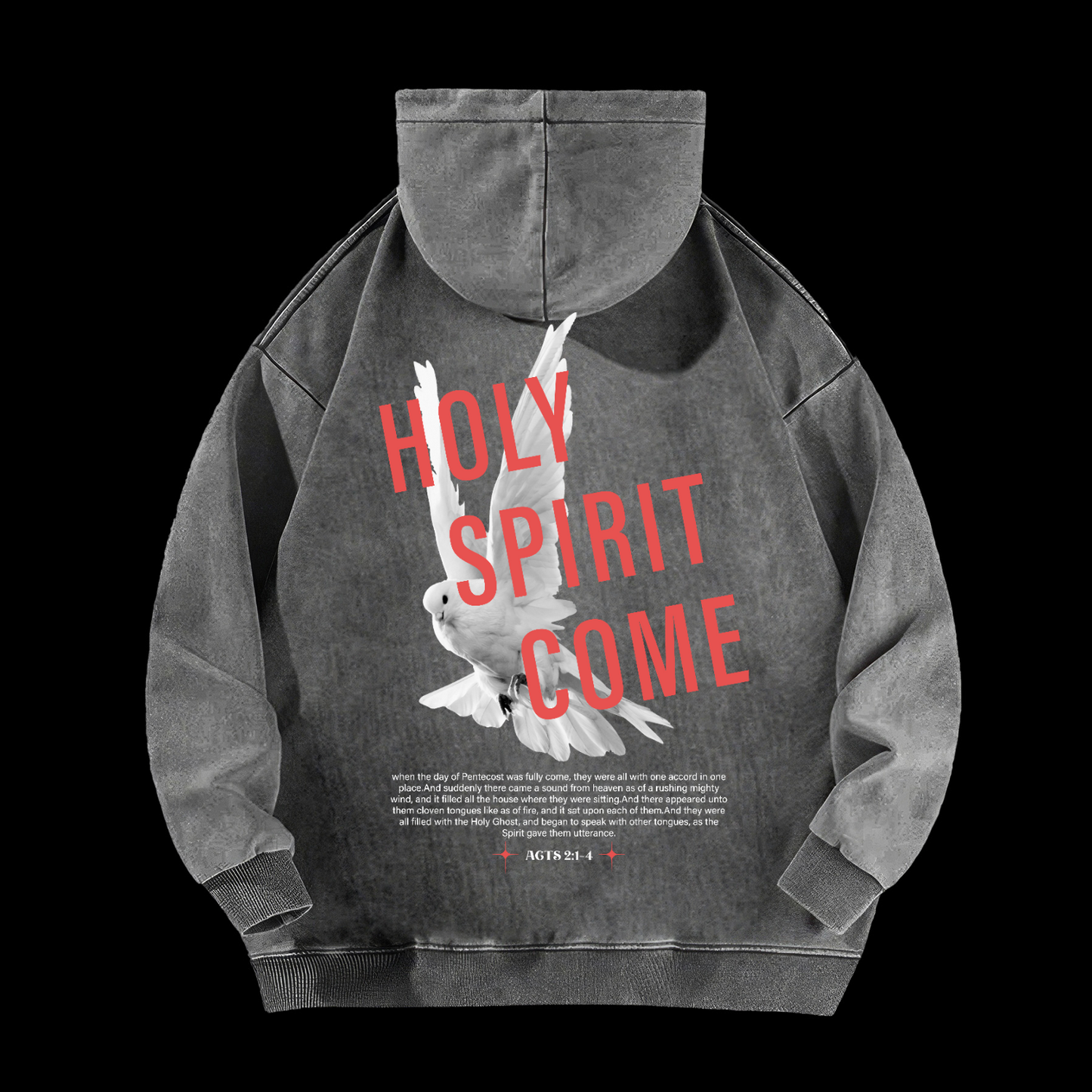 Holy Spirit Come Washed Hoodie