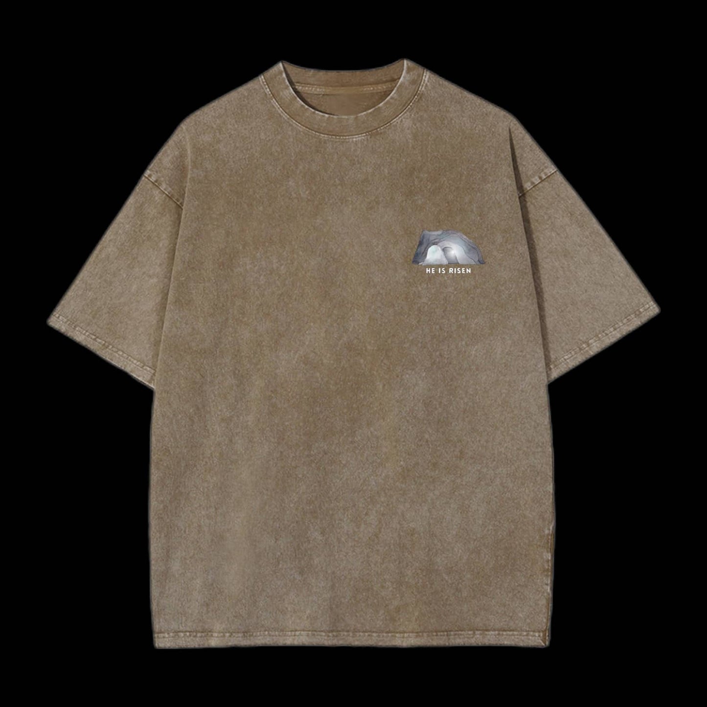 He Is Risen Christian Washed T-Shirt
