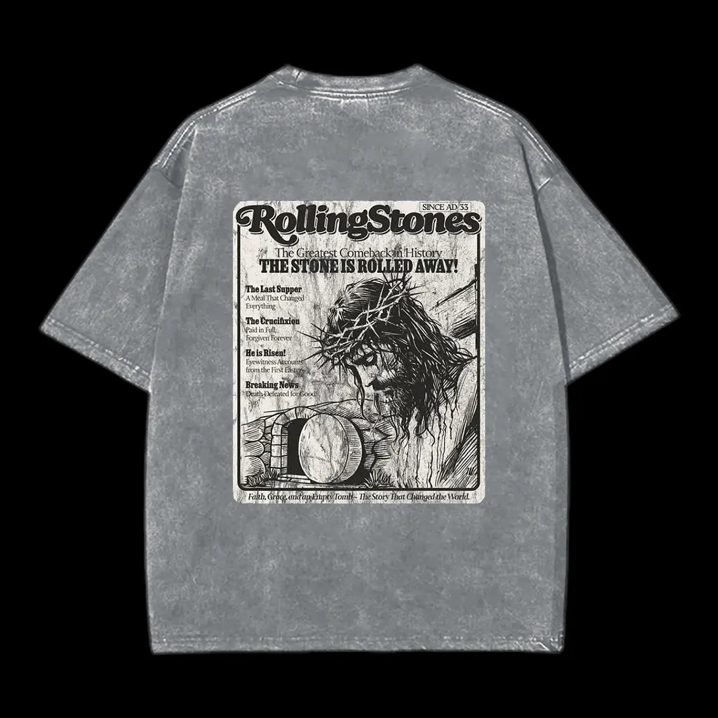 Rolling Stones Resurrection Christian Washed T-Shirt