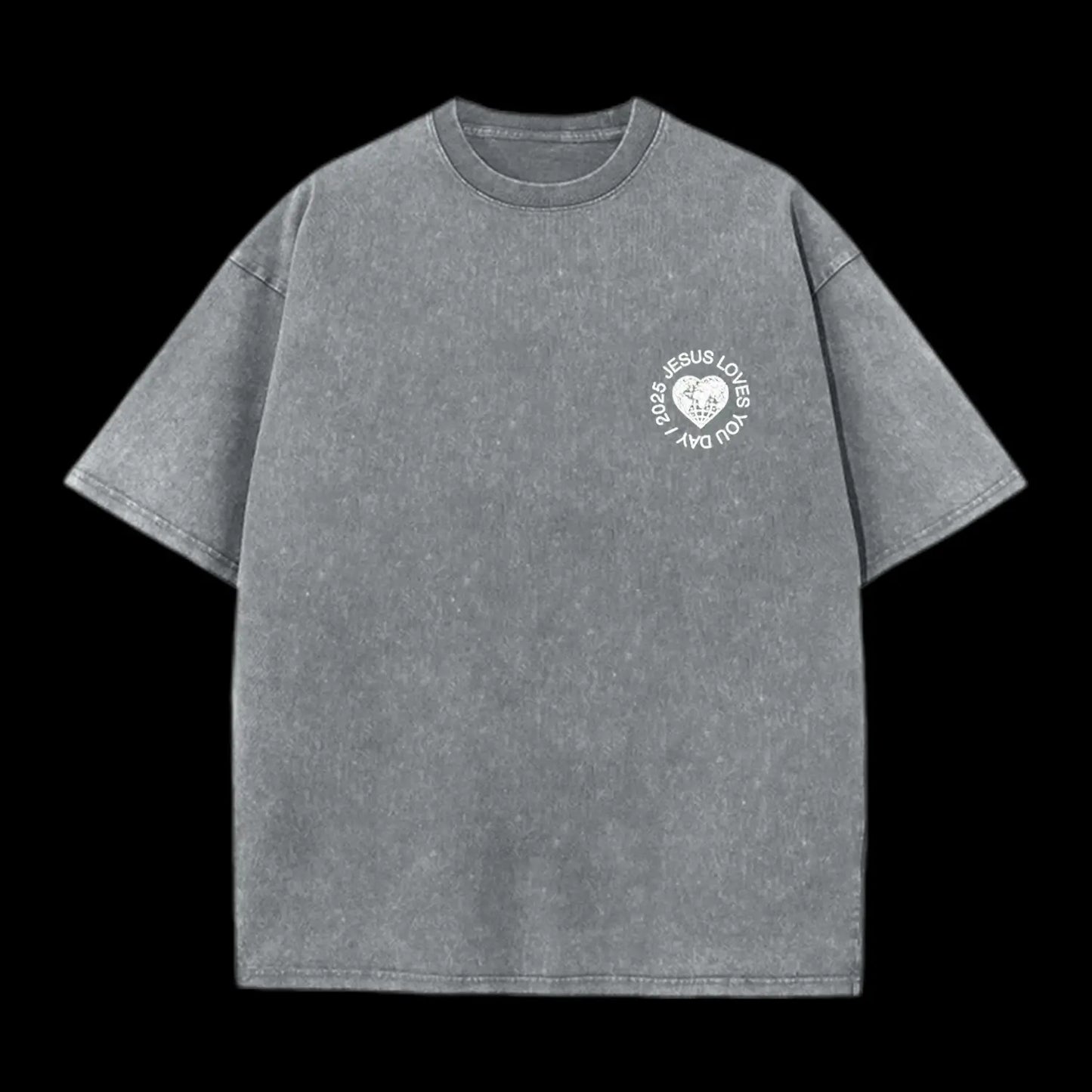 God So Loved The World Christian Washed T-Shirt