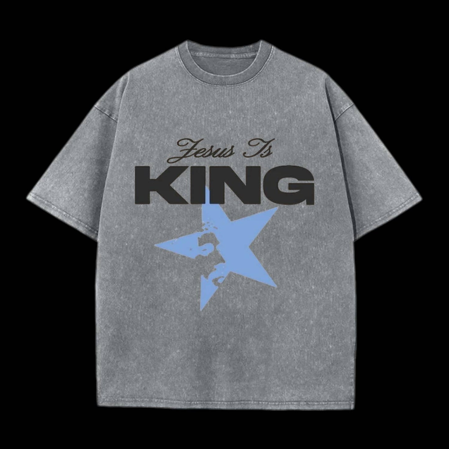 Jesus Is King Unisex Washed Christian T-shirt