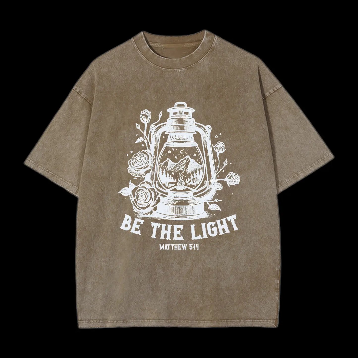 Be The Light Christian Washed T-Shirt
