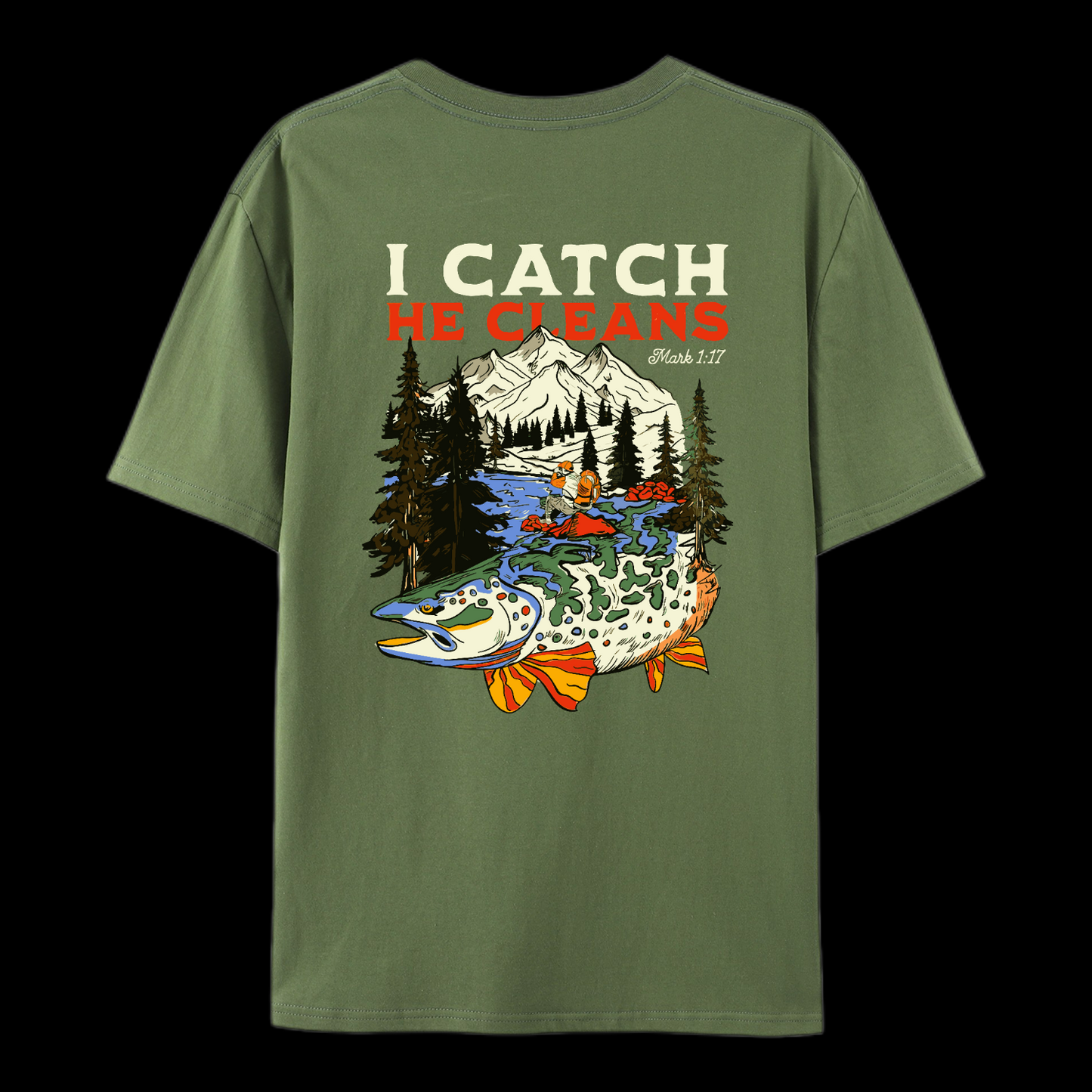 God Made Me A Fisher Of Men Cotton T-Shirt