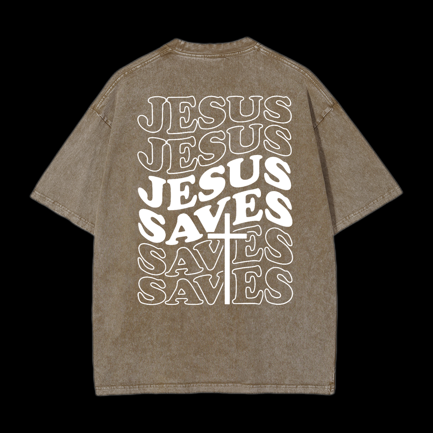 Jesus Saves Washed T-Shirt