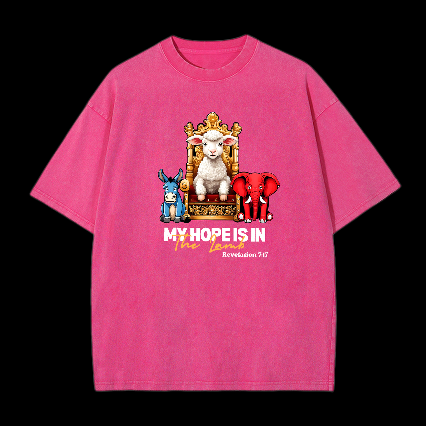 For The Lamb At The Center Washed T-Shirt
