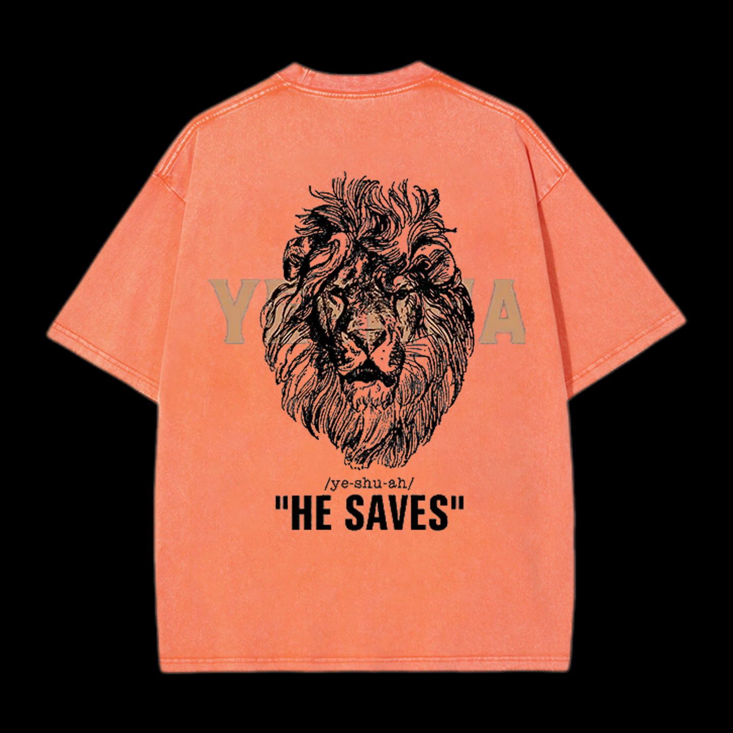 Yeshua He Saves Lion Christian tee