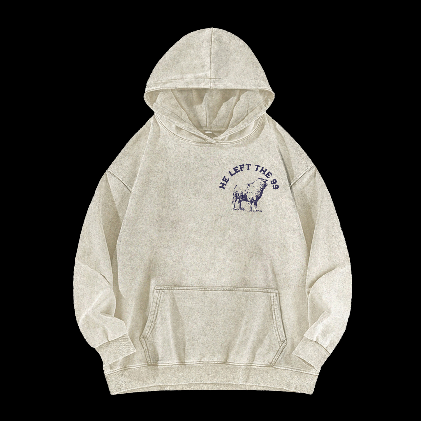 He Left The 99 Washed Hoodie