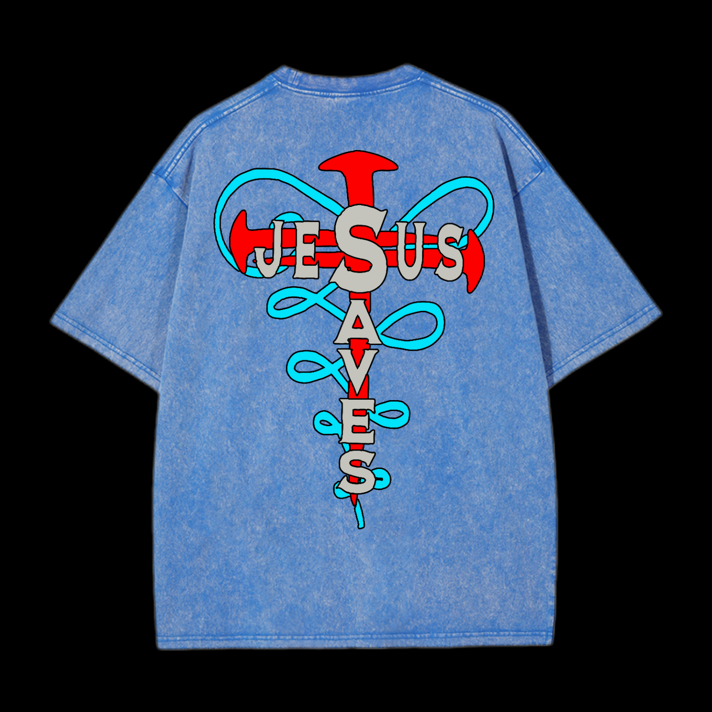 Jesus Saves Washed T-Shirt