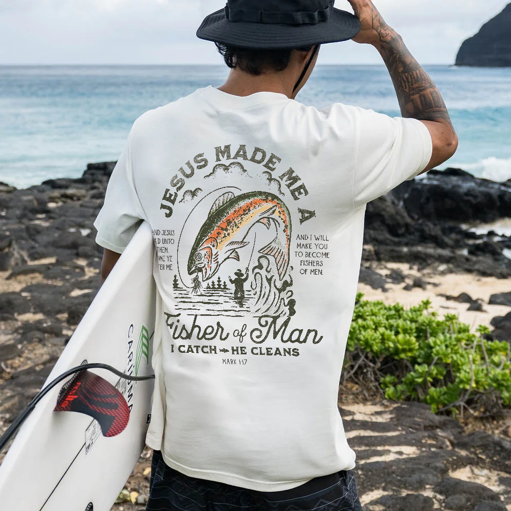 Jesus Made Me A Fisher Of Man Cotton T-Shirt