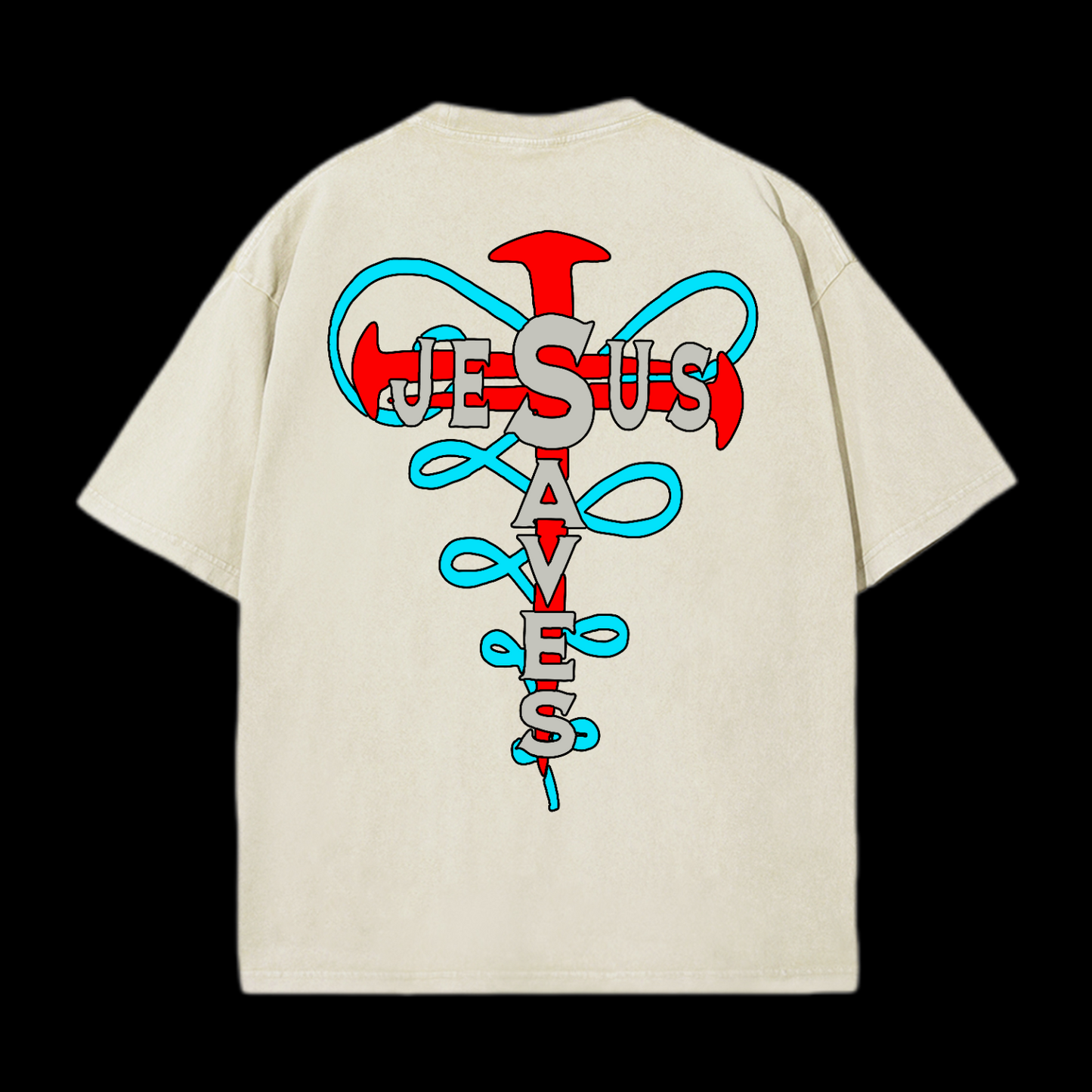 Jesus Saves Washed T-Shirt