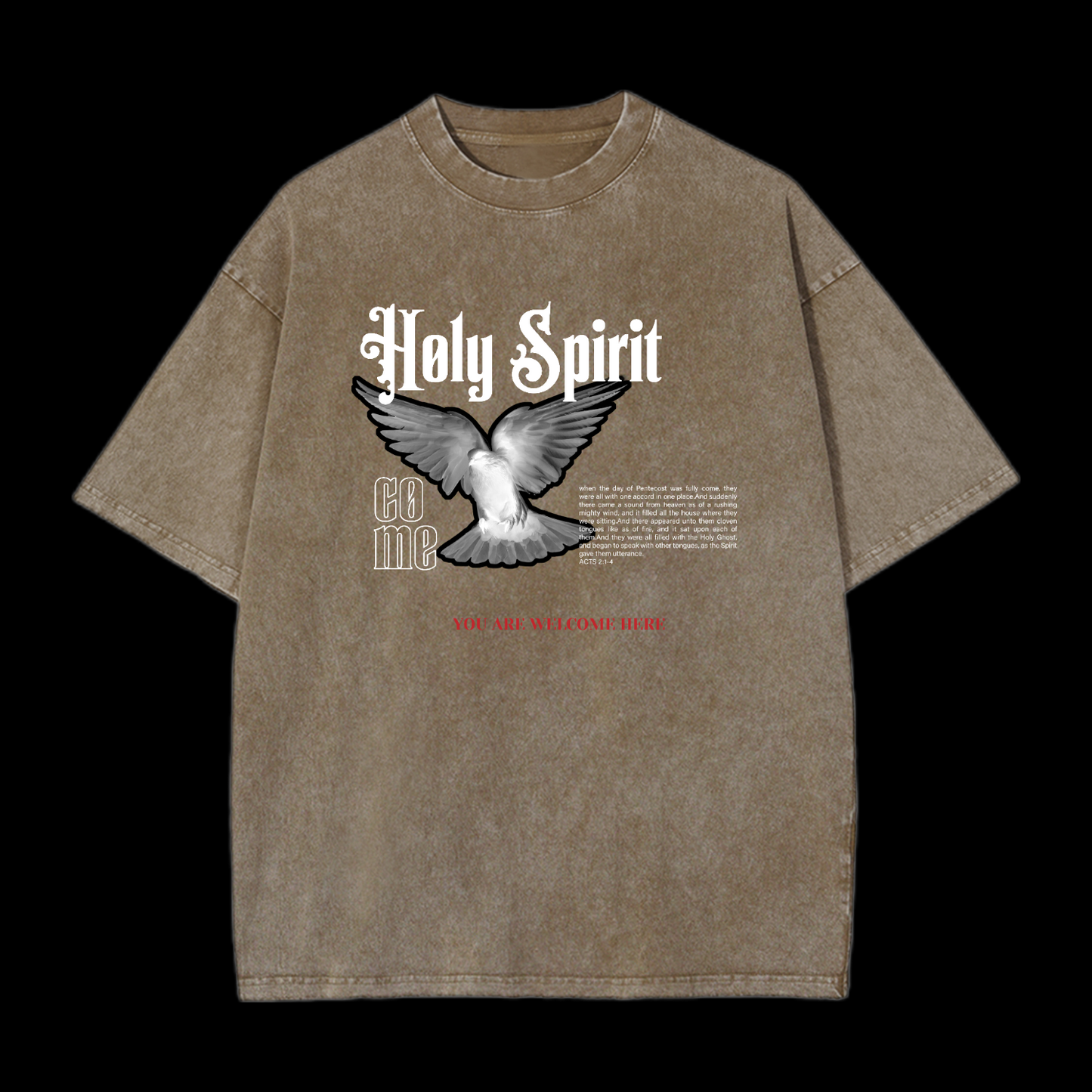 Holy Spirit You Are Welcome Here Washed T-Shirt