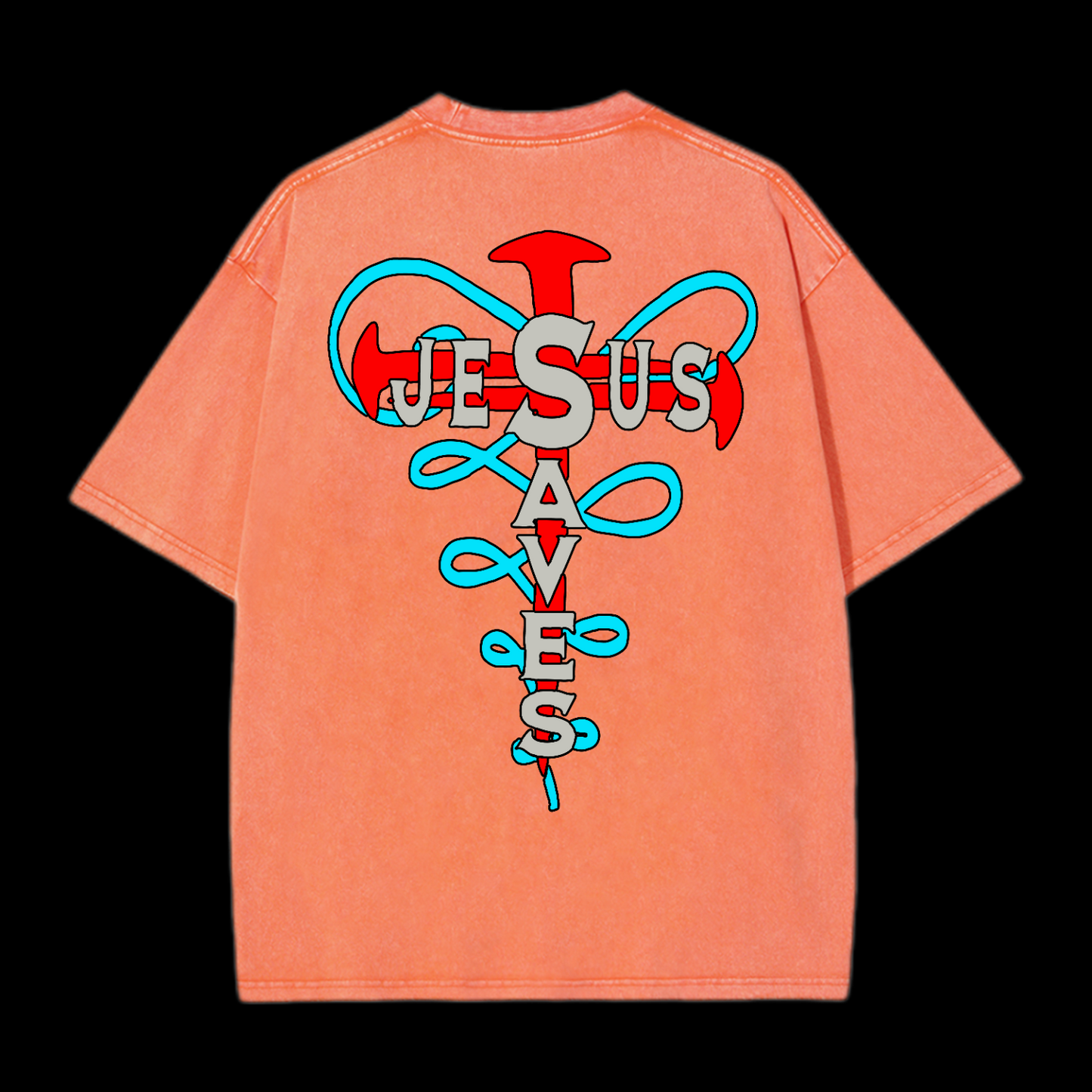 Jesus Saves Washed T-Shirt