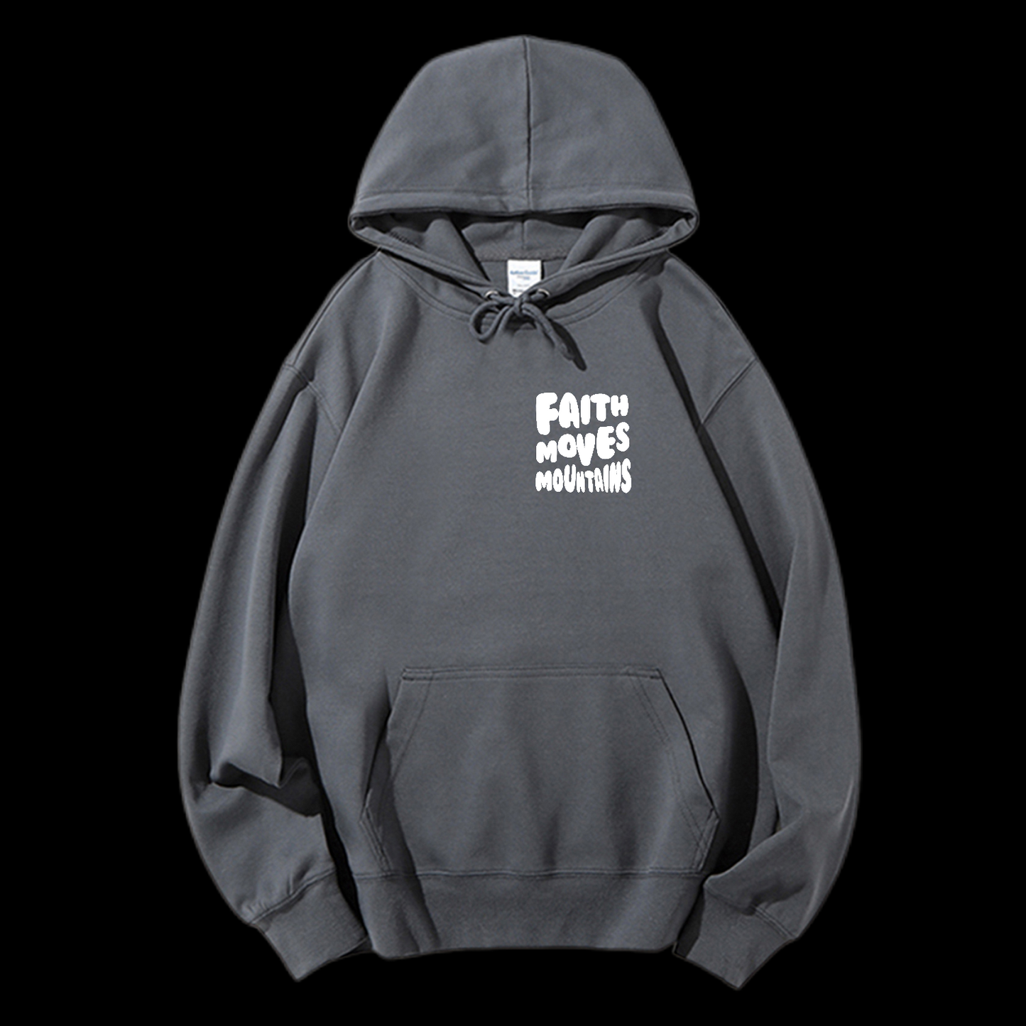 Faith Moves Mountains Drawstring Hoodie