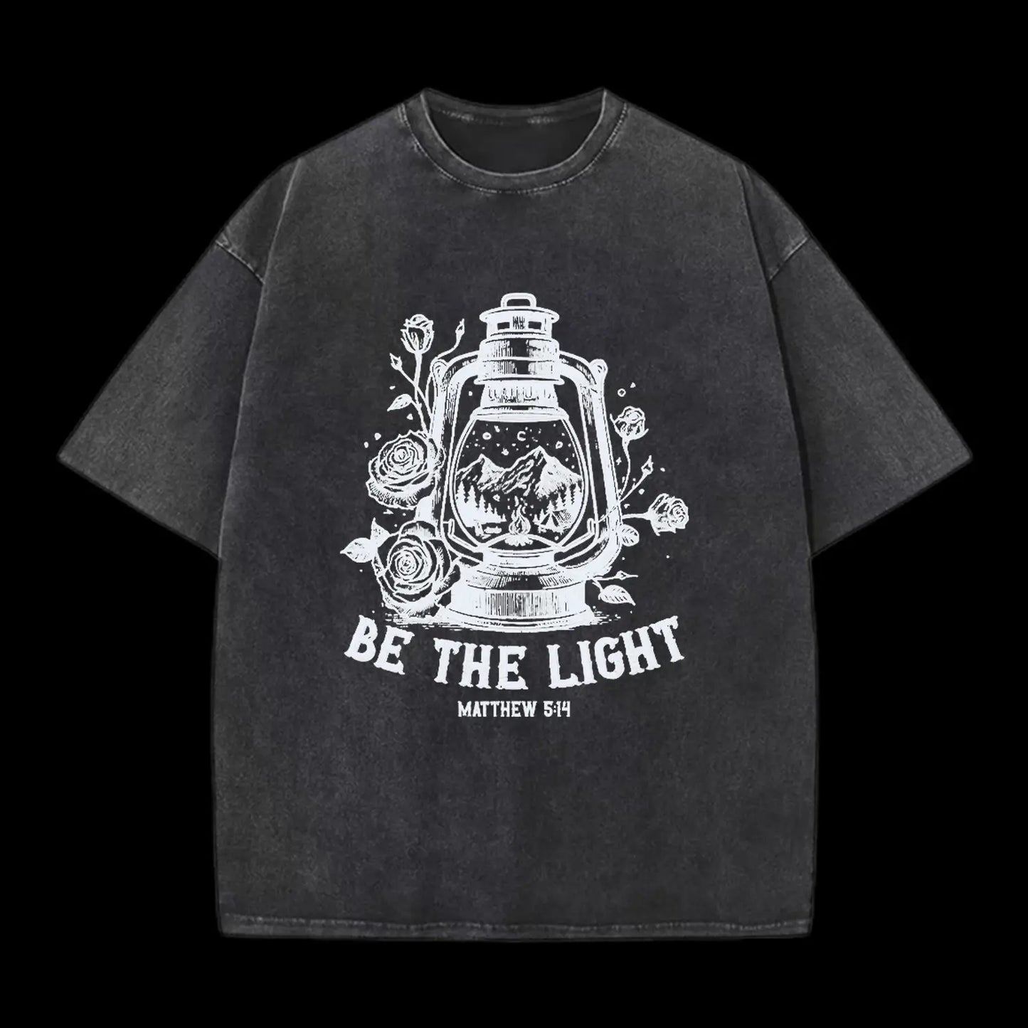 Be The Light Christian Washed T-Shirt