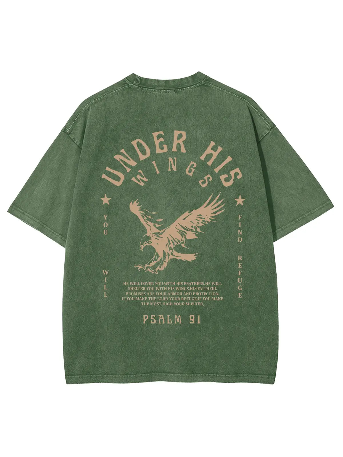 Under His Wings Unisex Washed T-Shirt