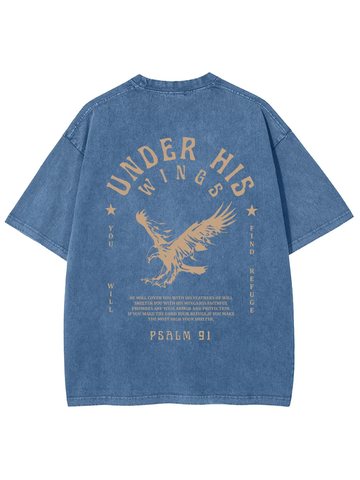 Under His Wings Unisex Washed T-Shirt