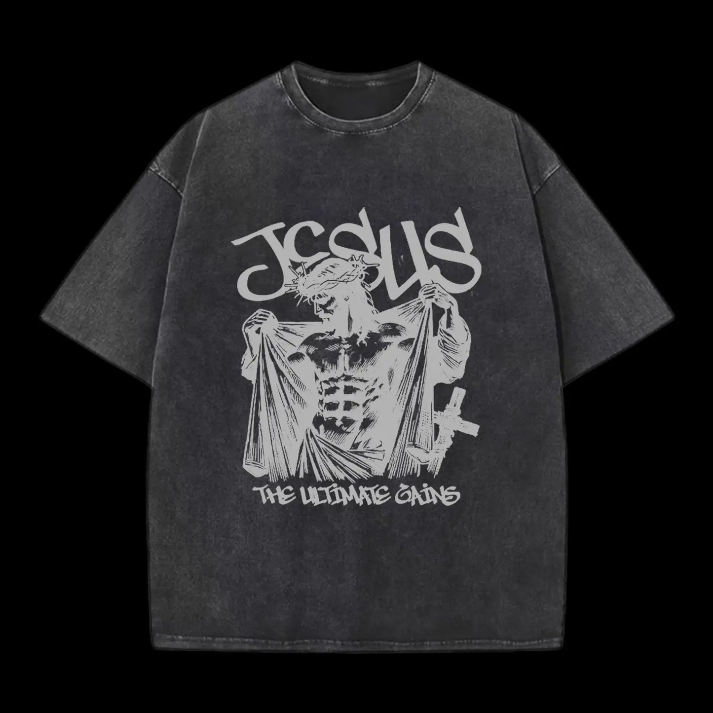 Jesus The Ultimate Gains Christian Washed T-Shirt
