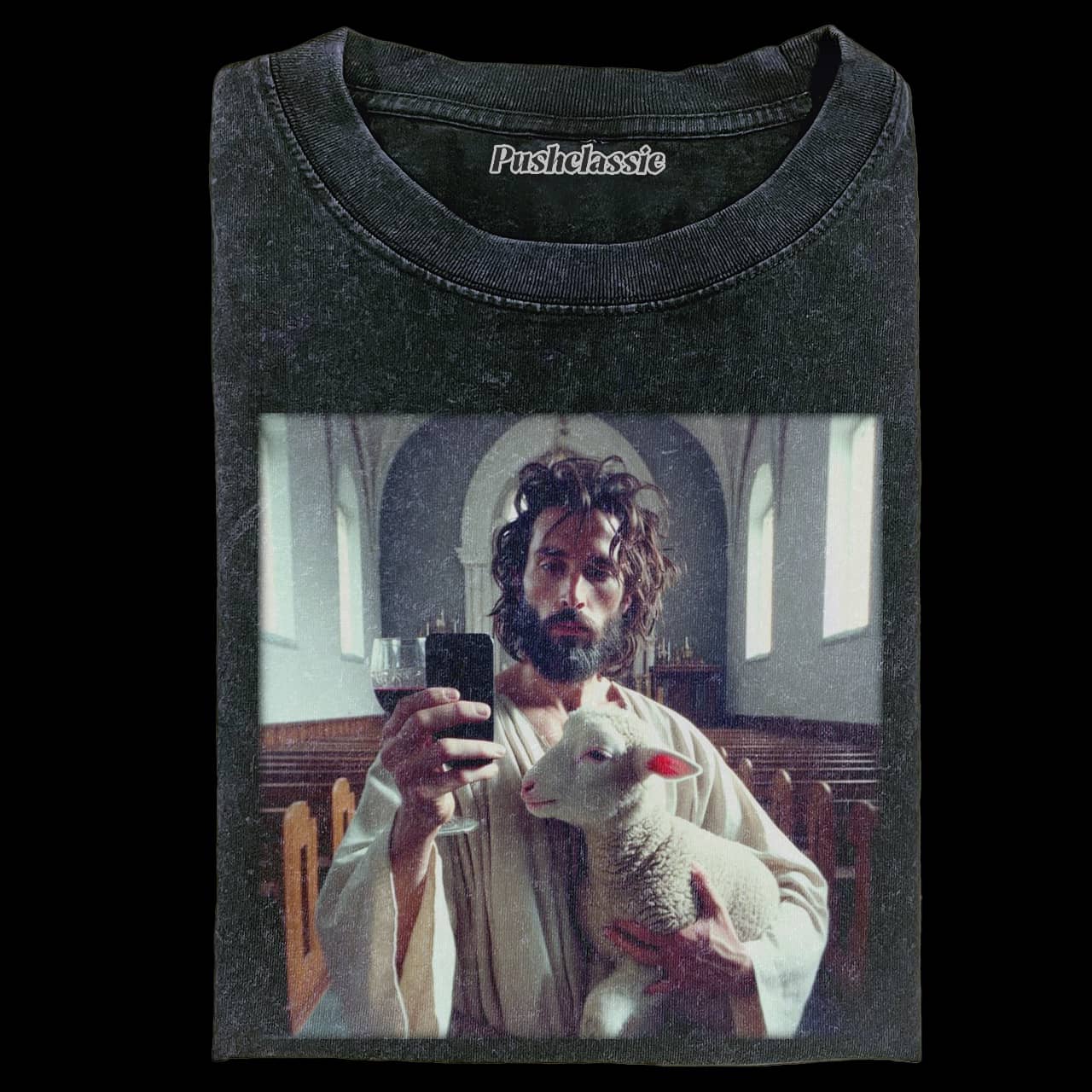 THE JESUS SELFIE WASHED T-SHIRT