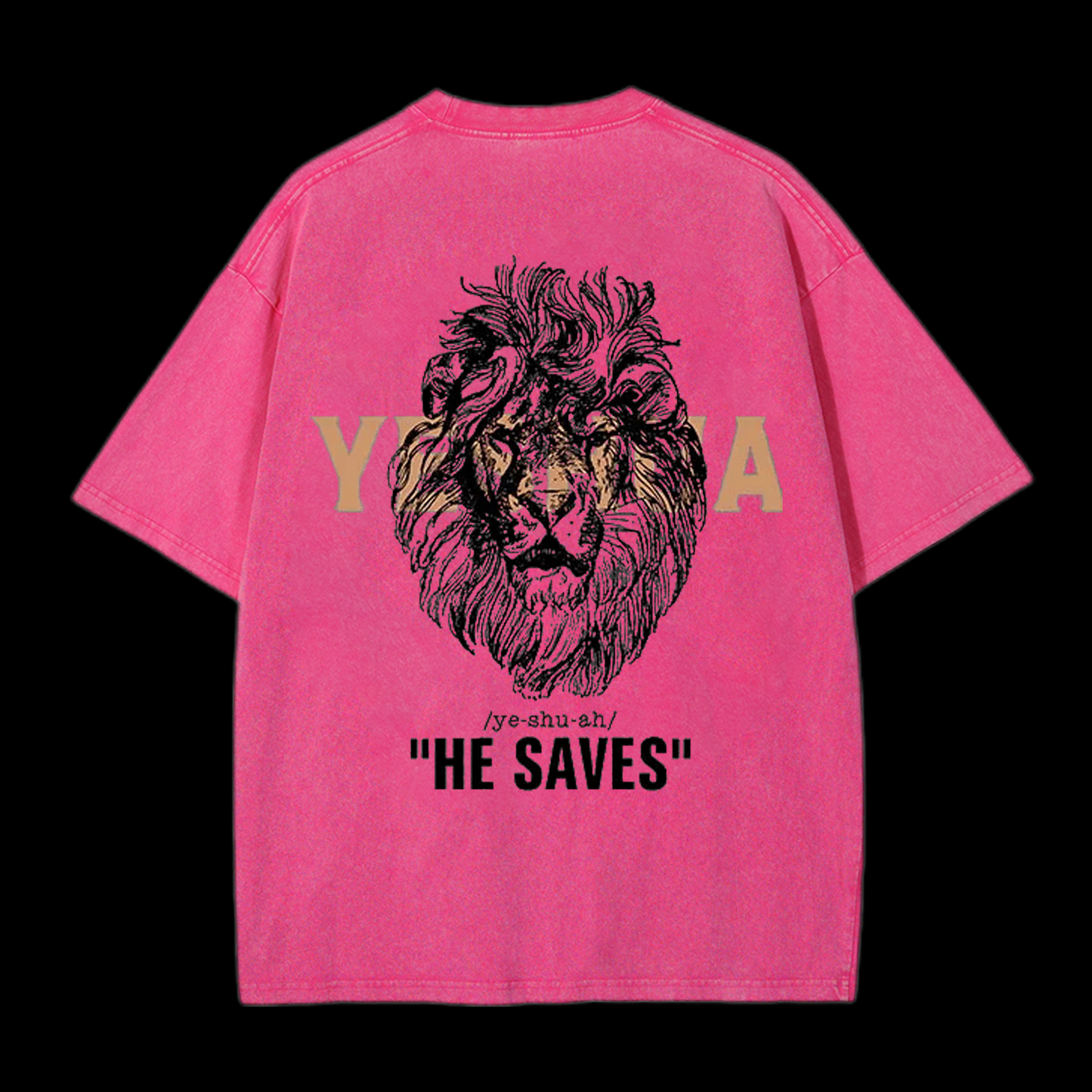 Yeshua He Saves Lion Christian tee