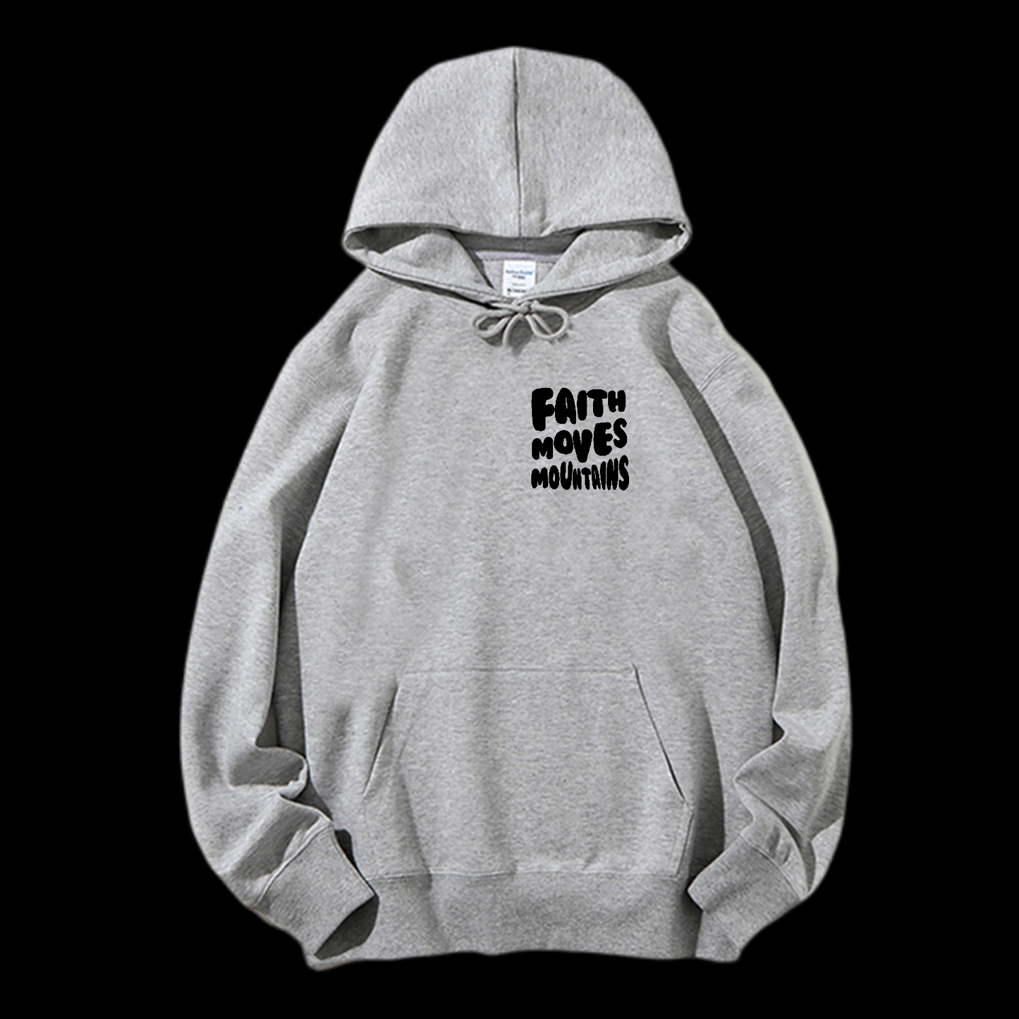 Faith Moves Mountains Drawstring Hoodie