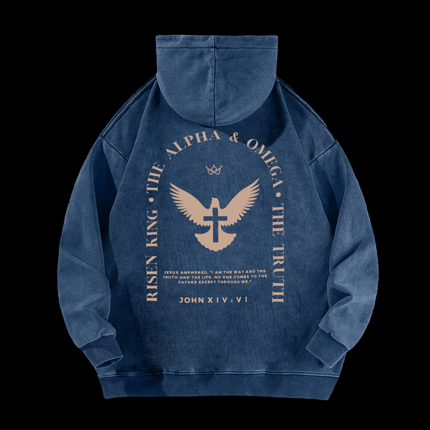 Jesus Is The Way The Truth The Life Washed Hoodie