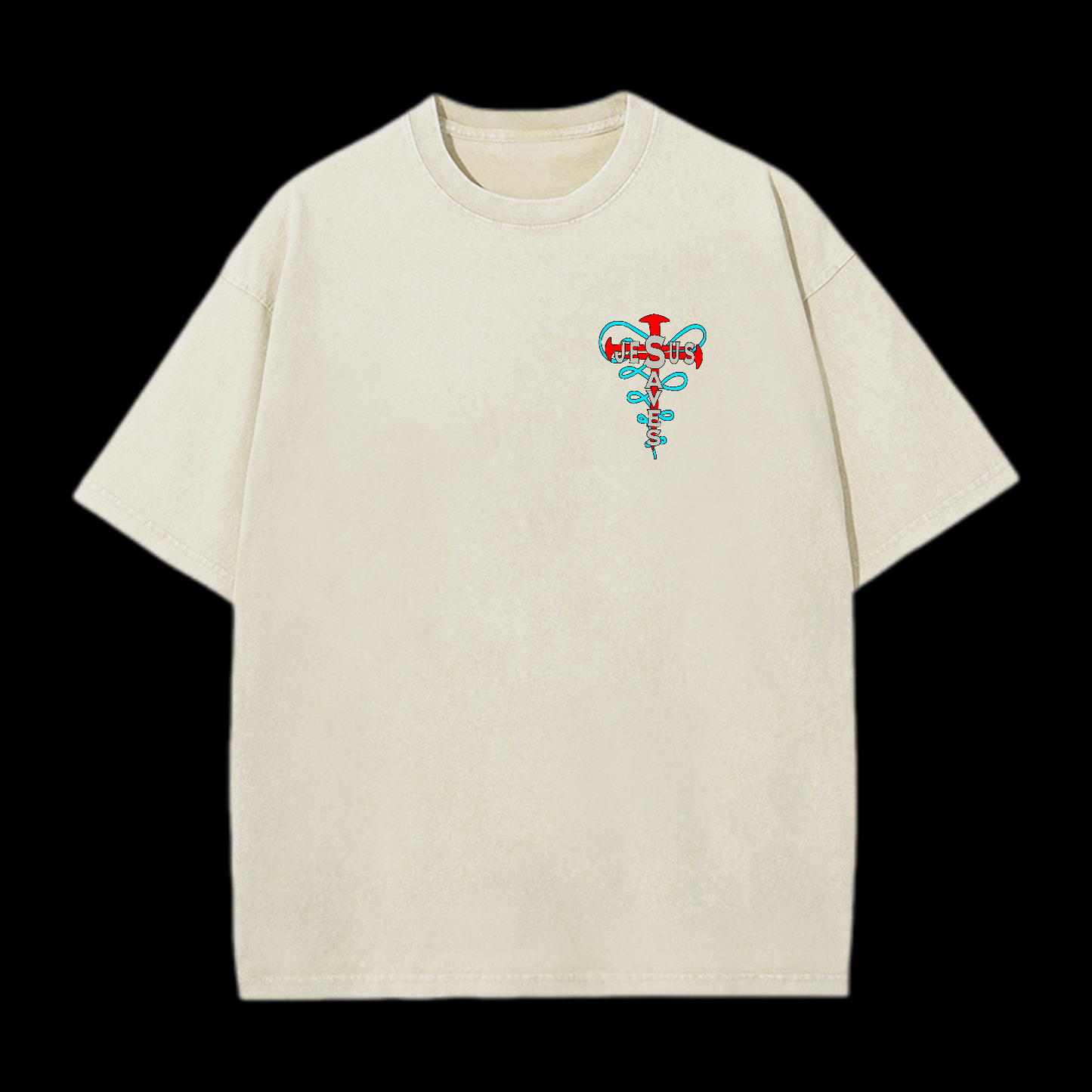 Jesus Saves Washed T-Shirt