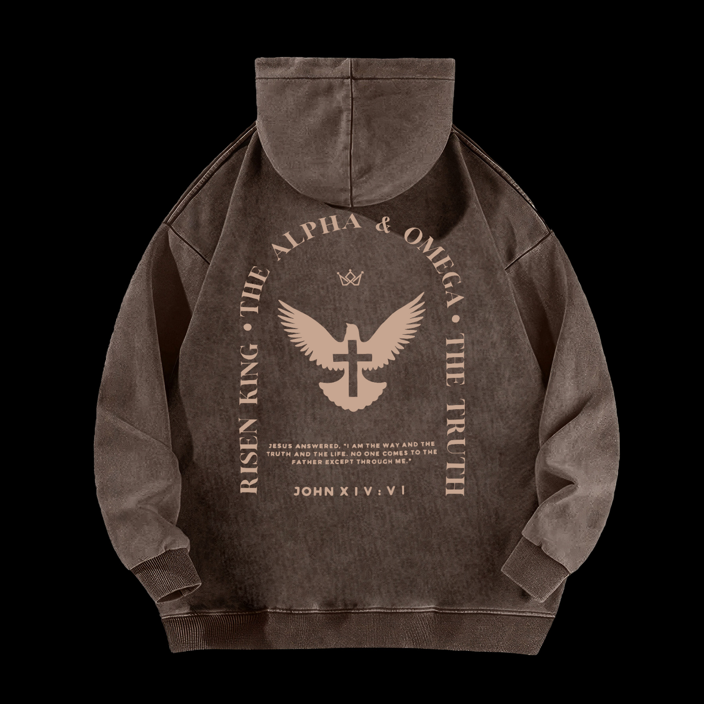 Jesus Is The Way The Truth The Life Washed Hoodie
