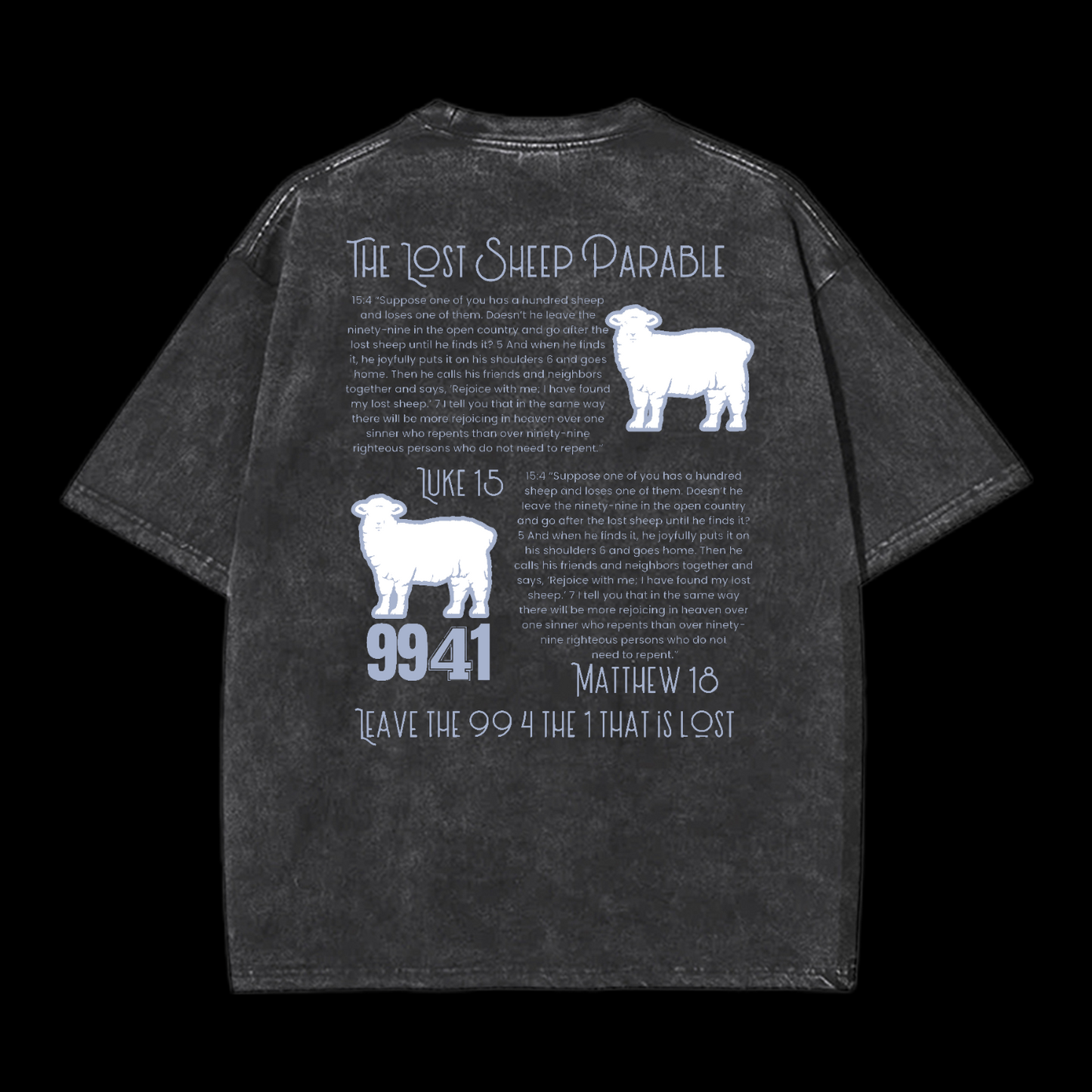 The Lost Sheep Parable Washed T-Shirt