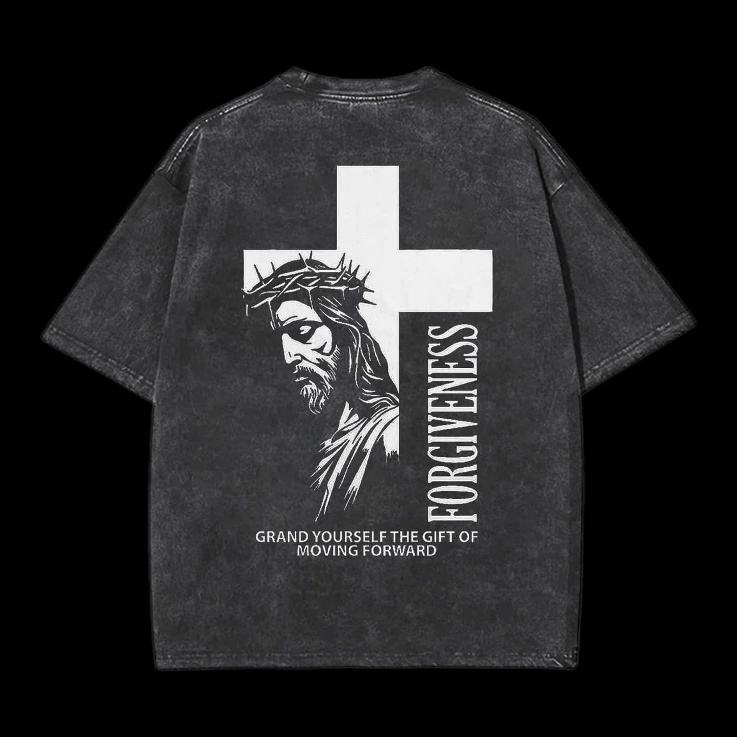 Forgiveness Washed Distressed Short Sleeve T-Shirt