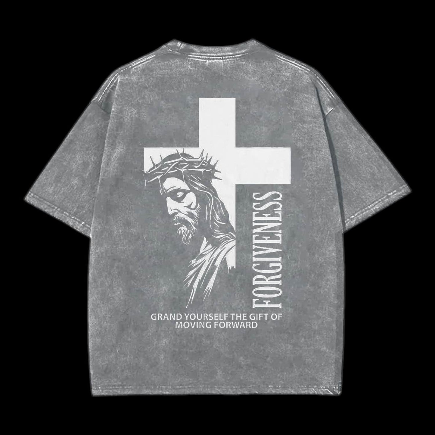 Forgiveness Washed Distressed Short Sleeve T-Shirt