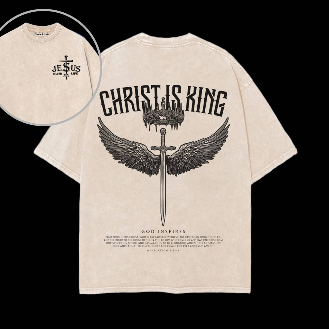 THE CHRIST IS KING WASHED T-SHIRT