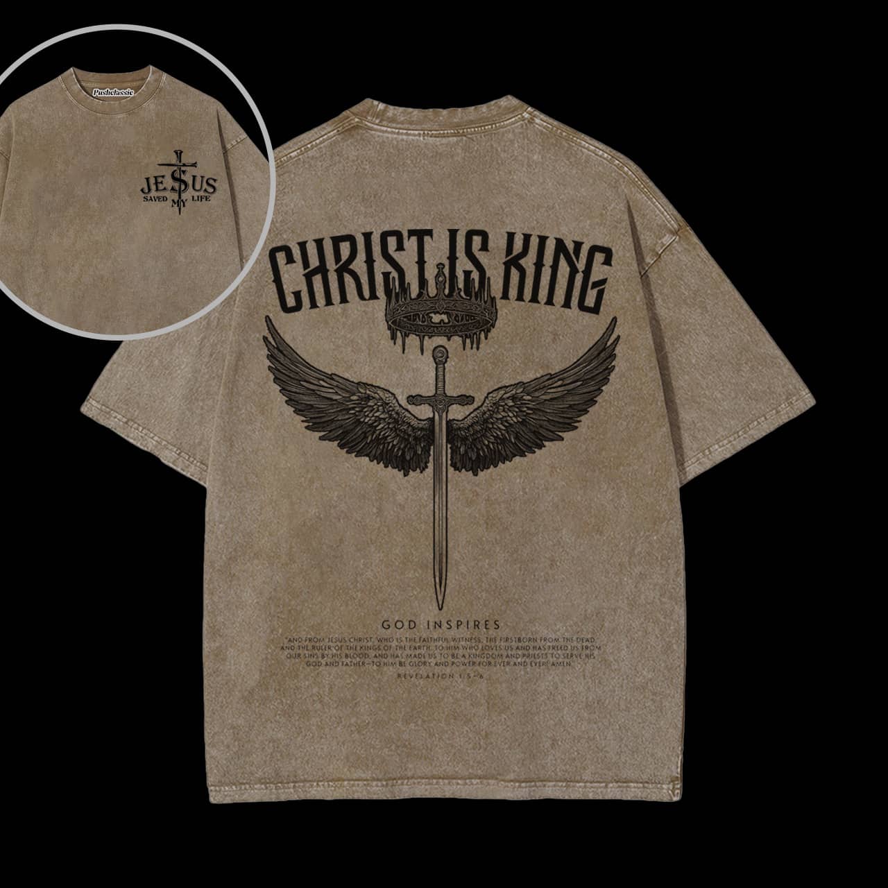 THE CHRIST IS KING WASHED T-SHIRT