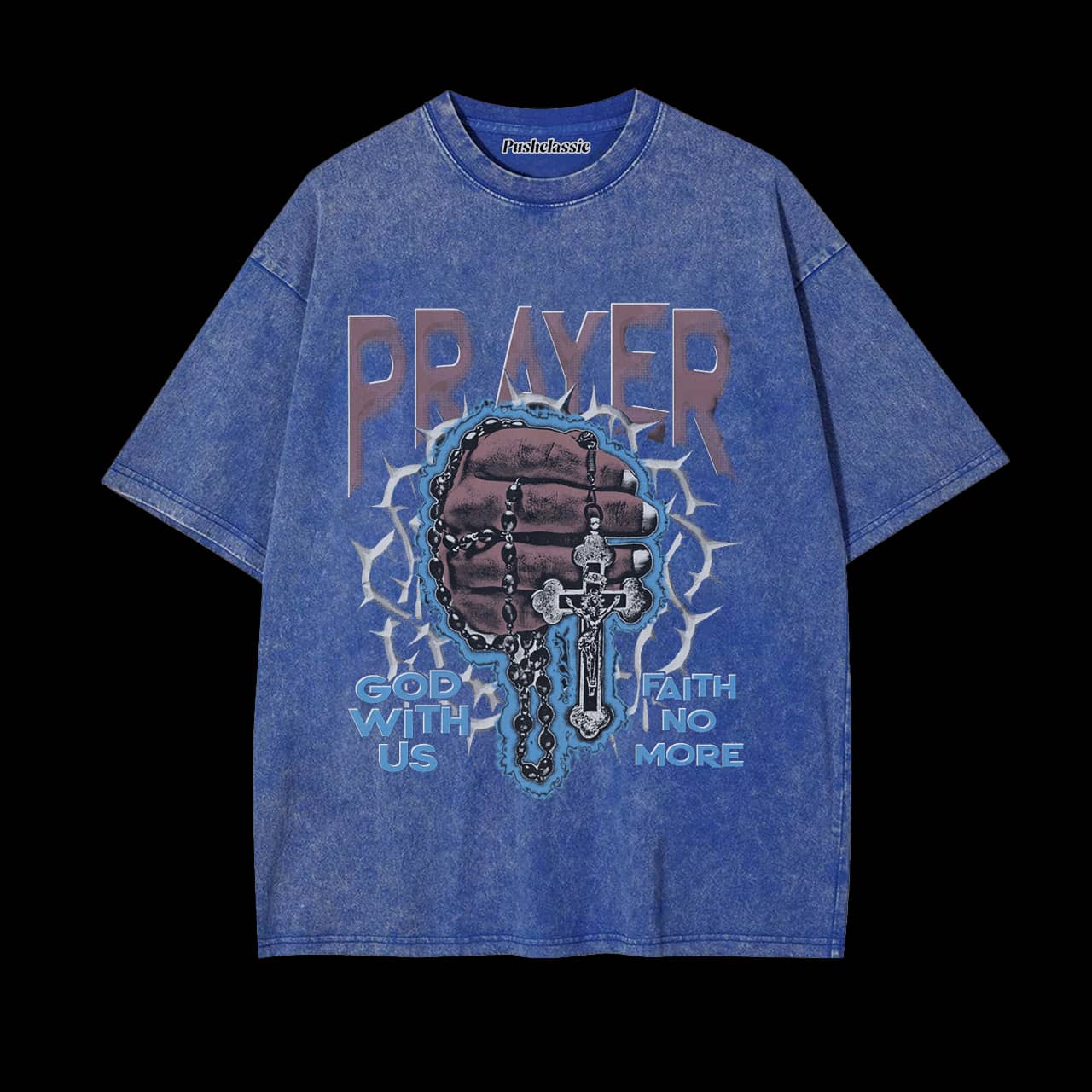THE GOD WITH US FAITH ON MORE WASHED T-SHIRT