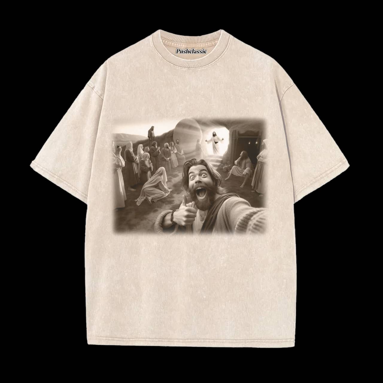 THE JESUS SELFIE WASHED T-SHIRT