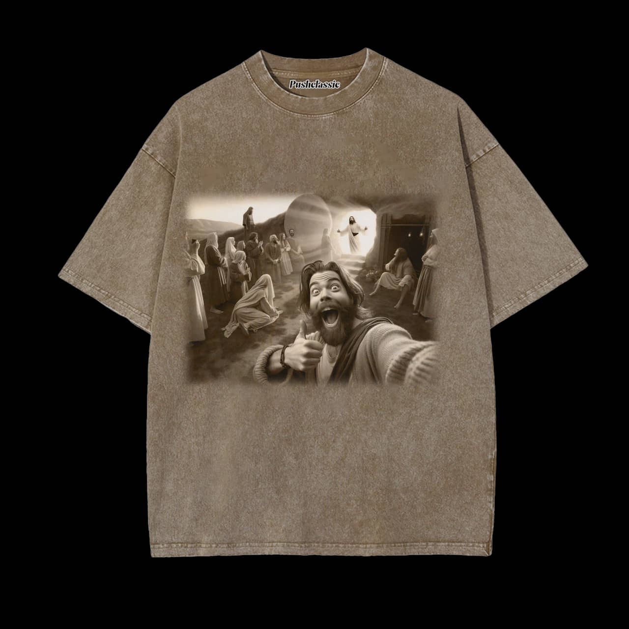 THE JESUS SELFIE WASHED T-SHIRT