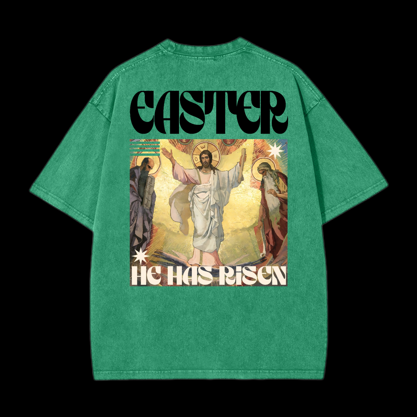 He Has Risen Washed T-Shirt