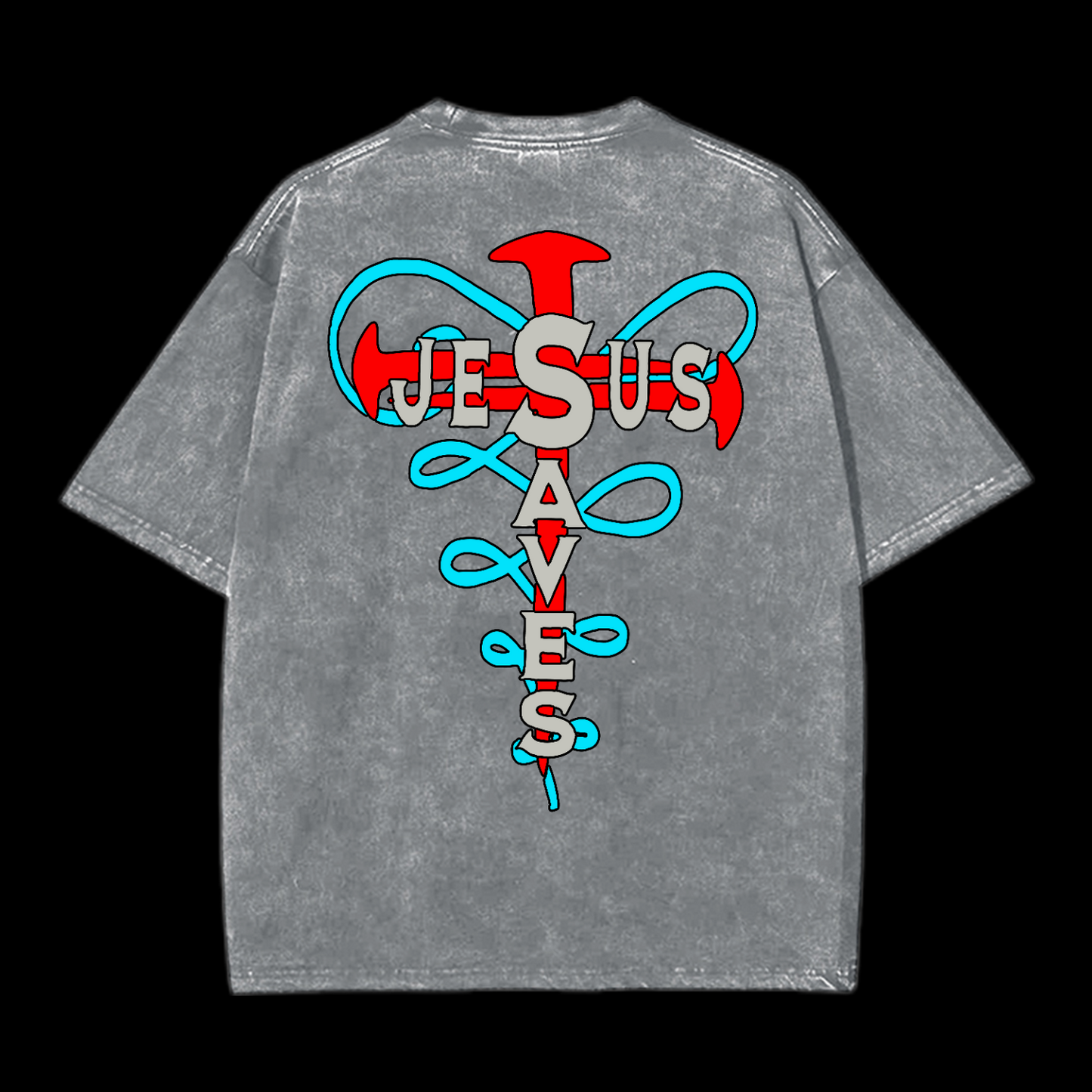 Jesus Saves Washed T-Shirt