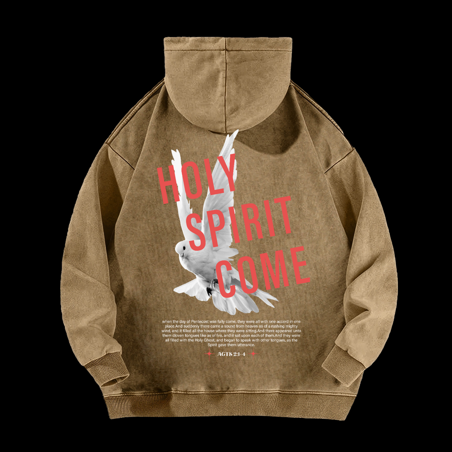 Holy Spirit Come Washed Hoodie