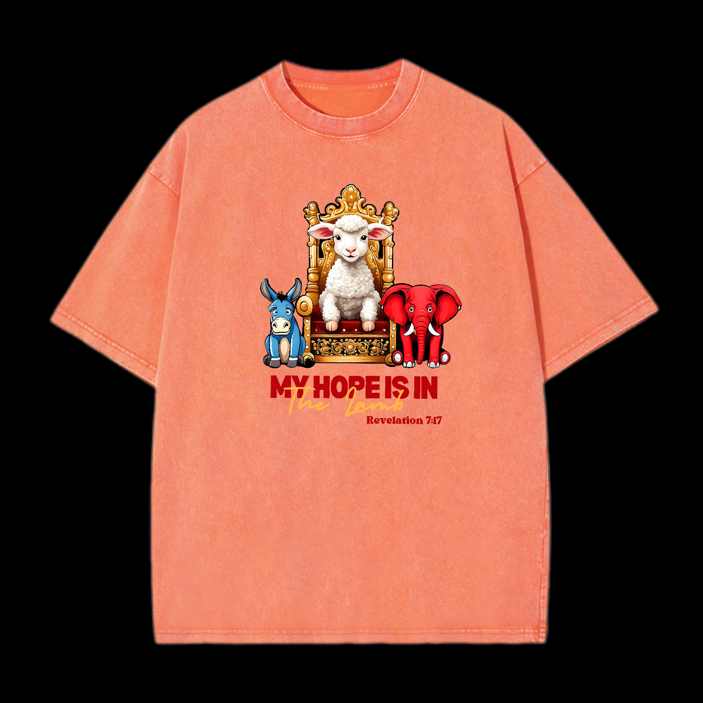 For The Lamb At The Center Washed T-Shirt