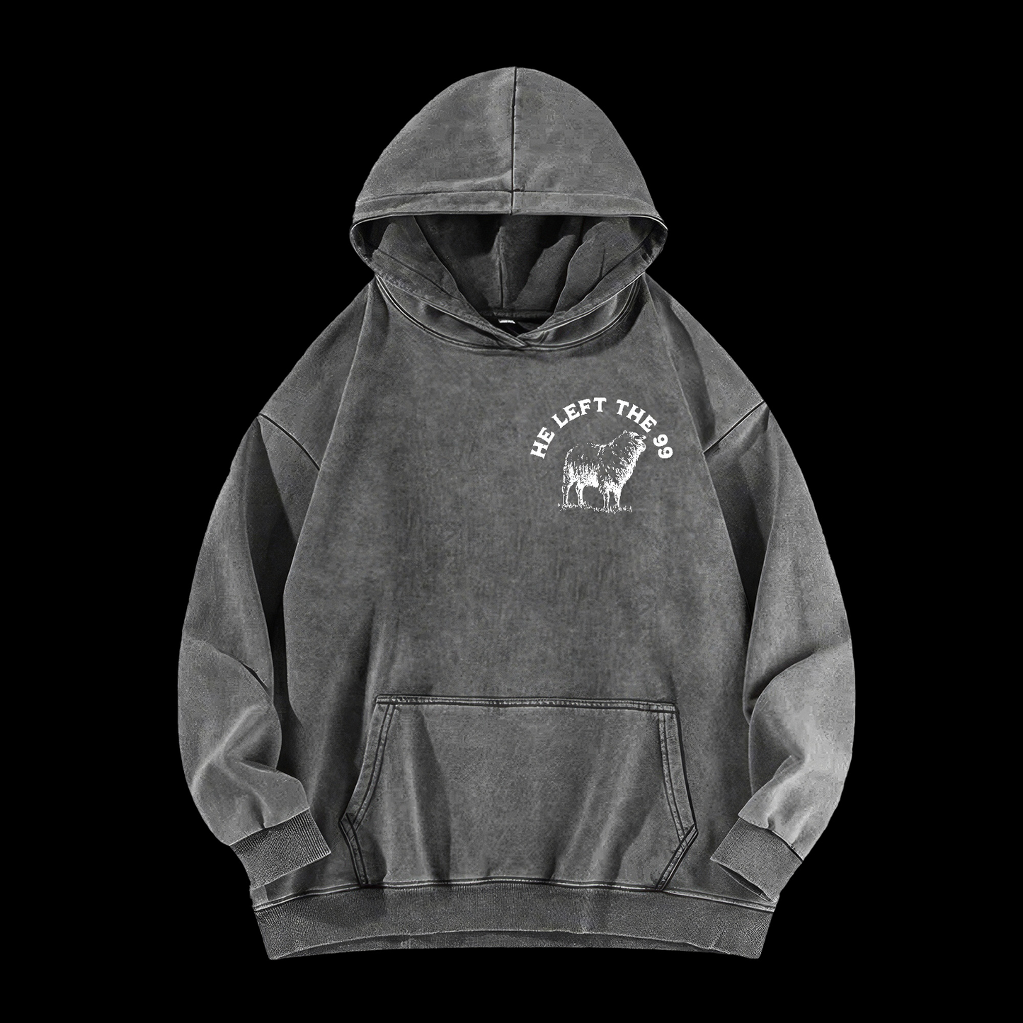 He Left The 99 Washed Hoodie