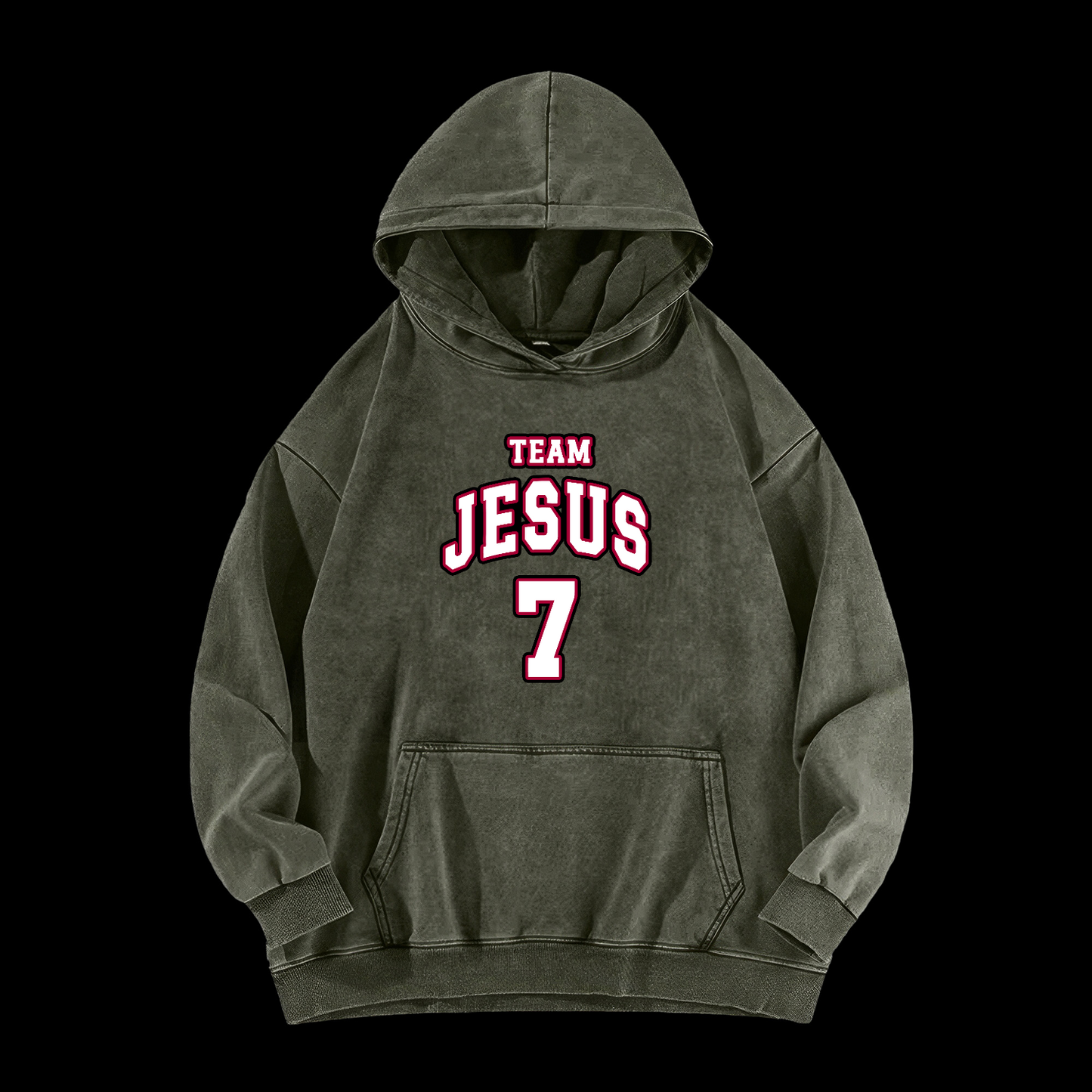 Team Jesus 7 Washed Hoodie
