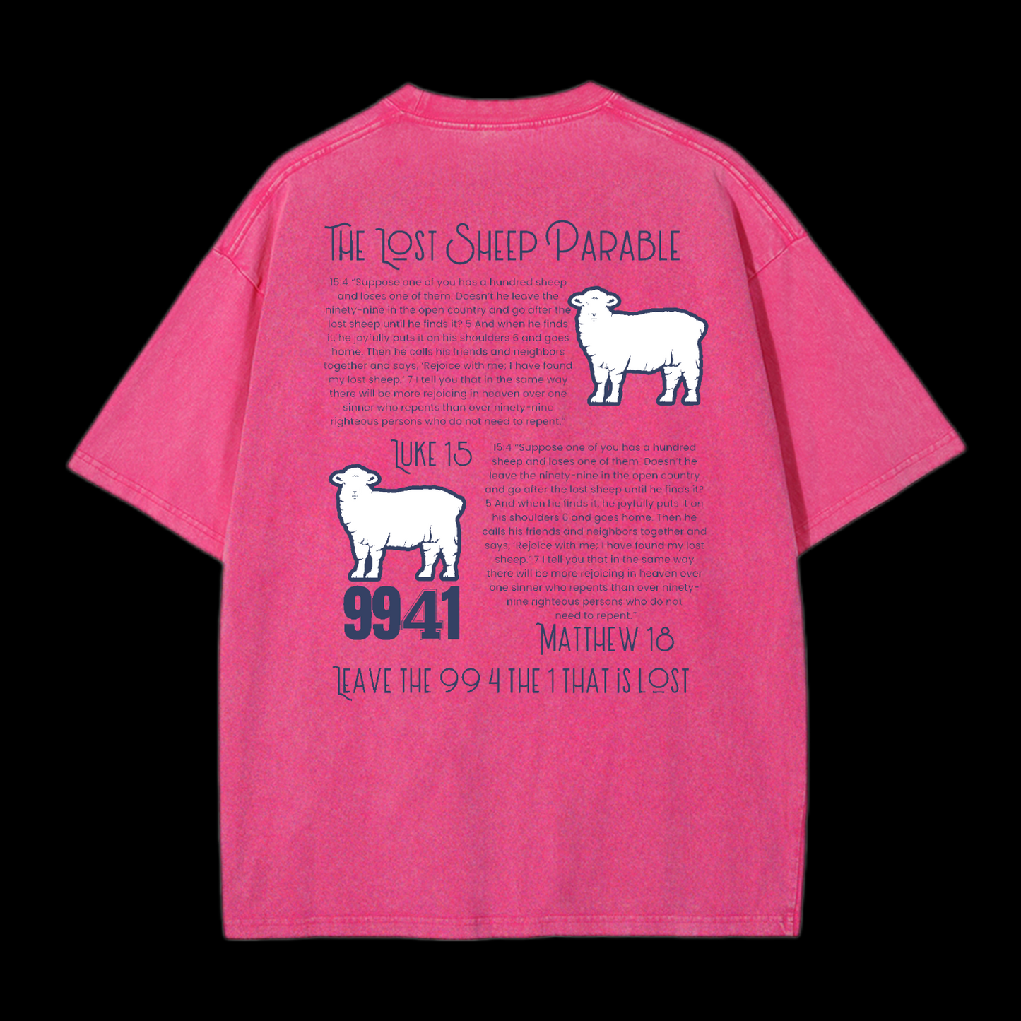 The Lost Sheep Parable Washed T-Shirt
