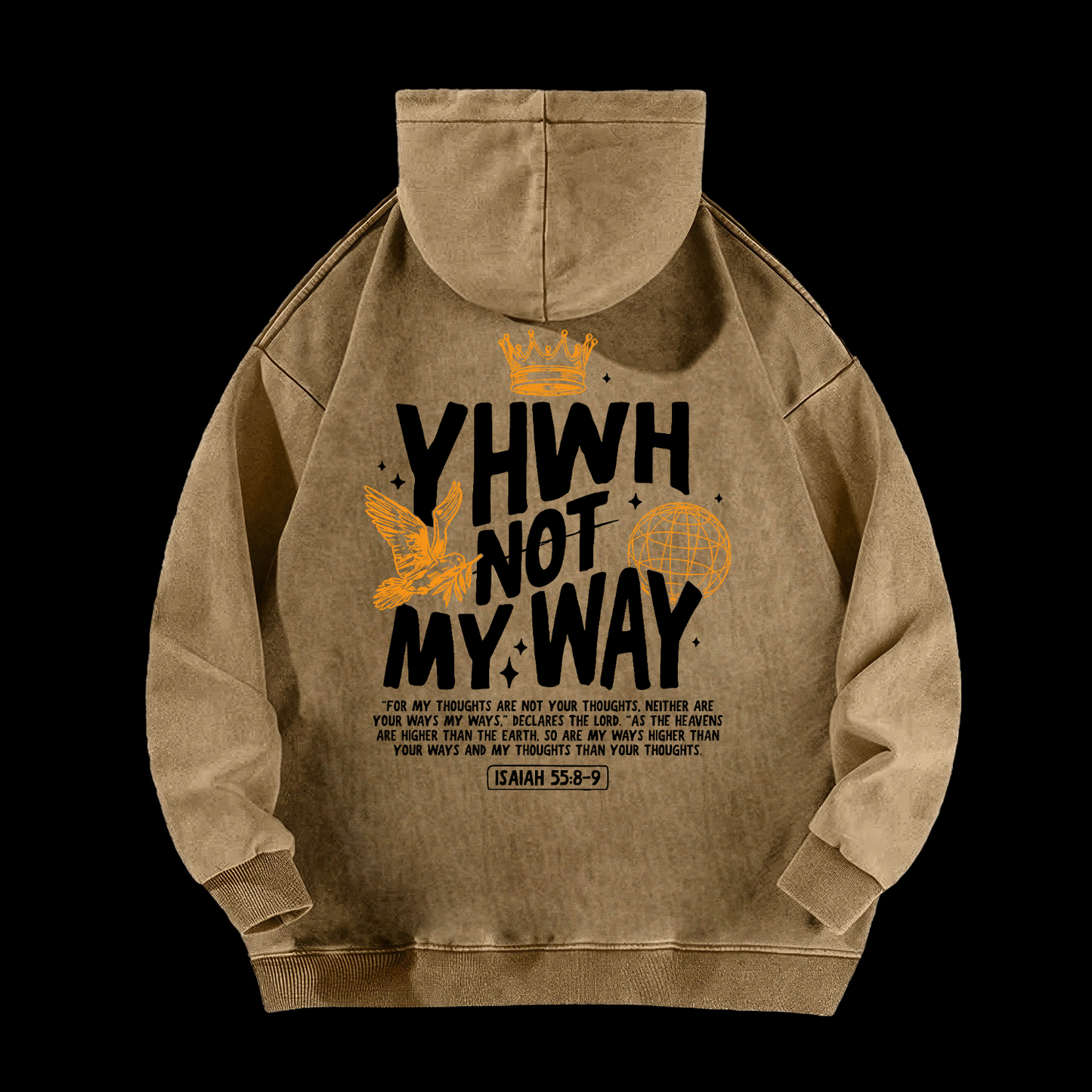Yhwh Not My Way Washed Hoodie