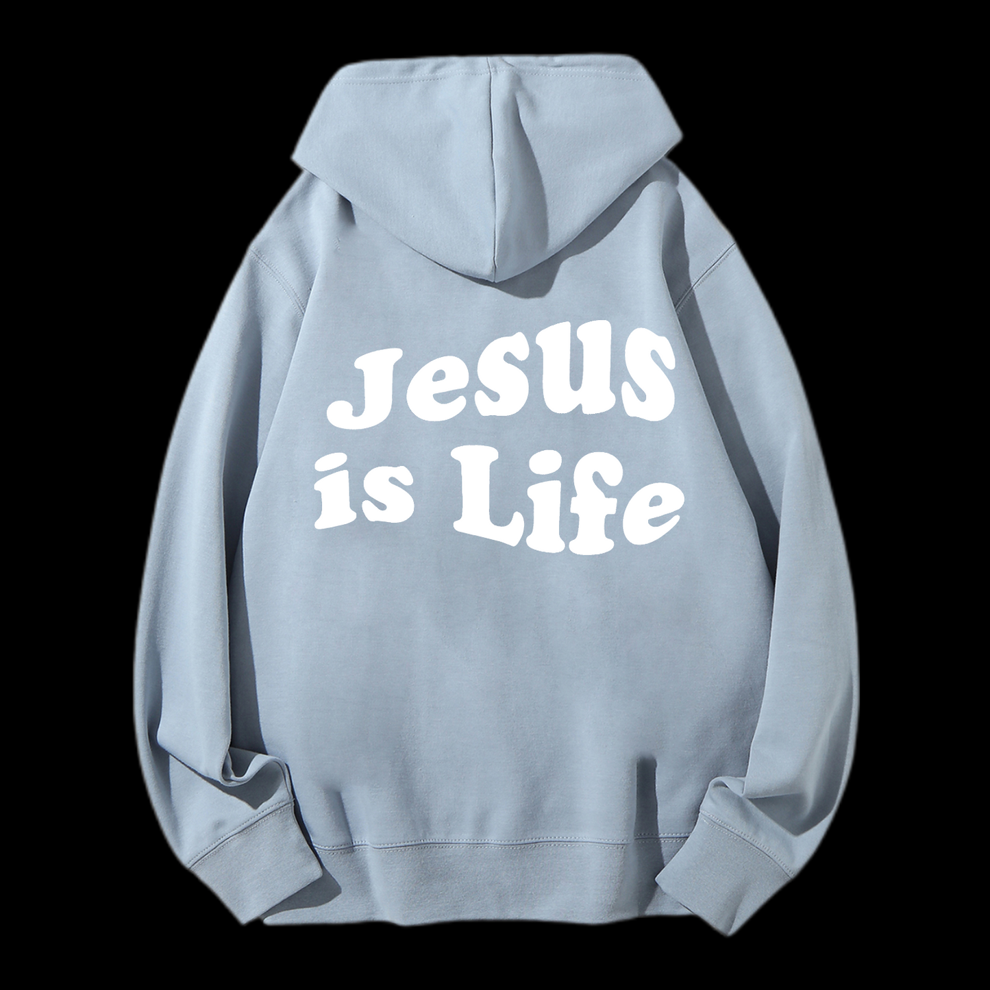 Jesus Is Life Cotton Drawstring Hoodie