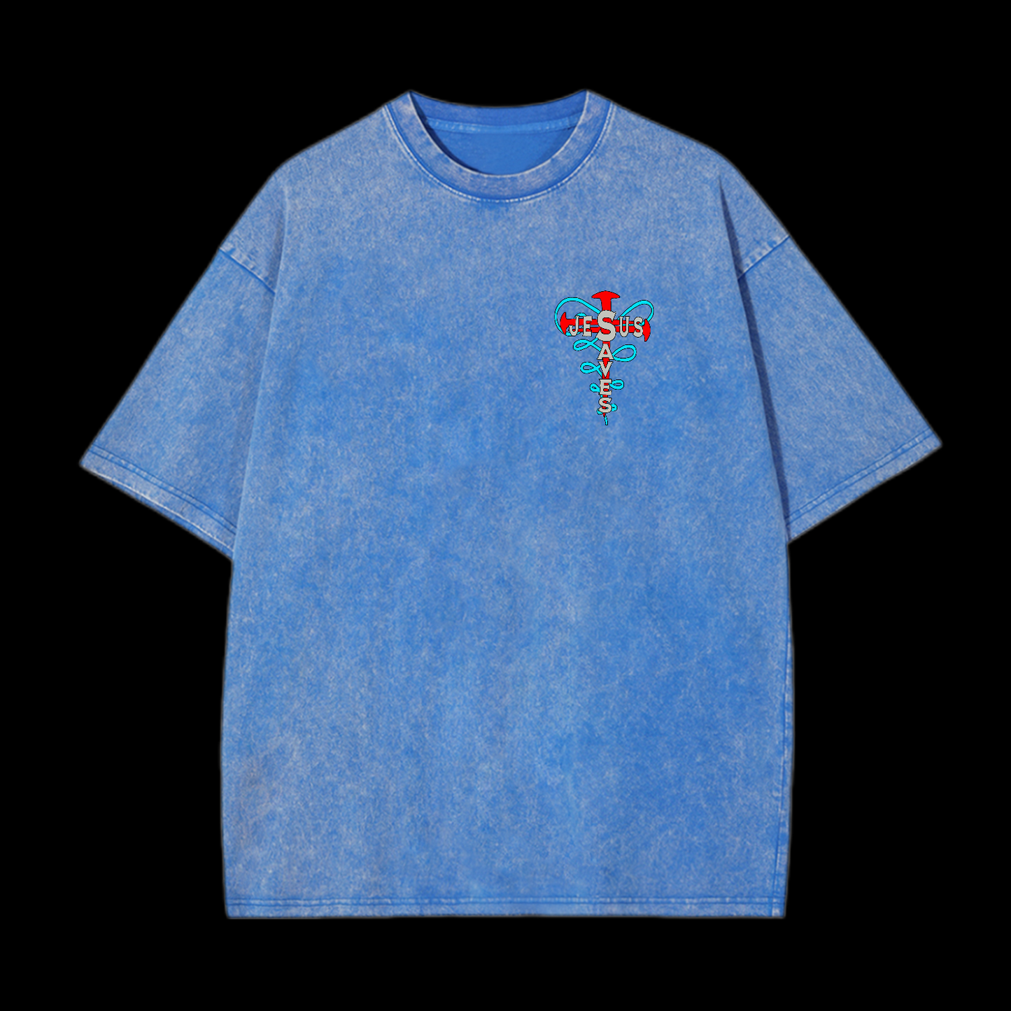 Jesus Saves Washed T-Shirt