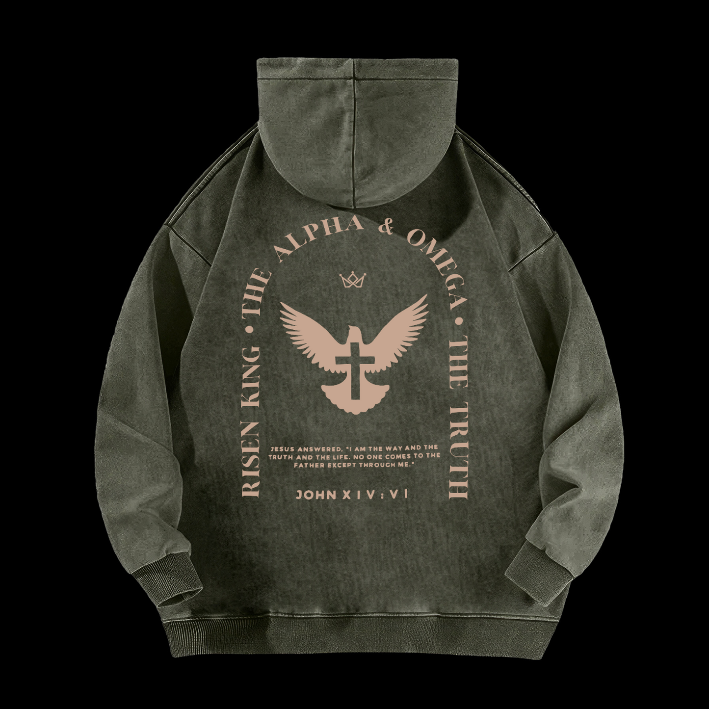 Jesus Is The Way The Truth The Life Washed Hoodie