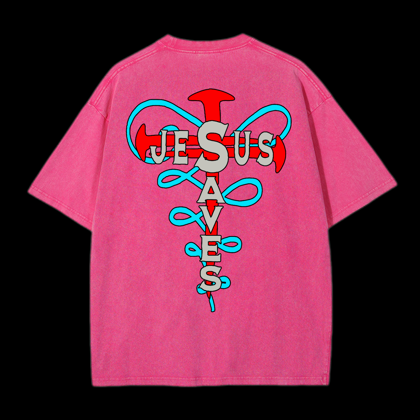 Jesus Saves Washed T-Shirt