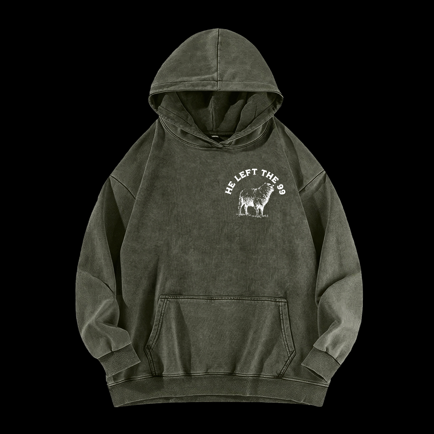 He Left The 99 Washed Hoodie